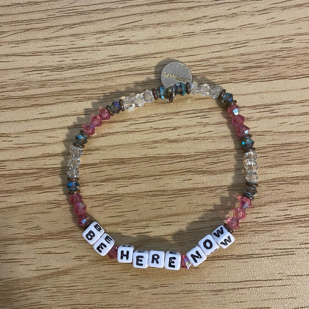 “be here now” little words project bracelet